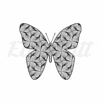 Patterned Butterfly - By Jen - Temporary Tattoo