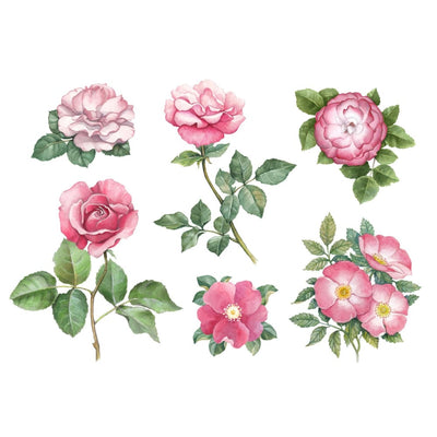Pink Watercolour Floral Set - Temporary Tattoo
