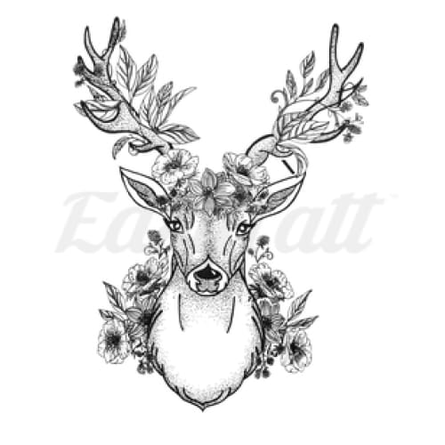 Pretty Deer - Temporary Tattoo
