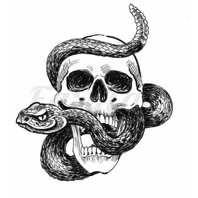 Rattle Snake - Temporary Tattoo