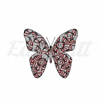 Red Butterfly - By Jen - Temporary Tattoo