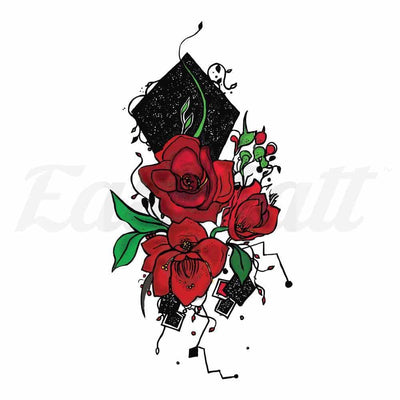 Red Roses - By Jen - Temporary Tattoo