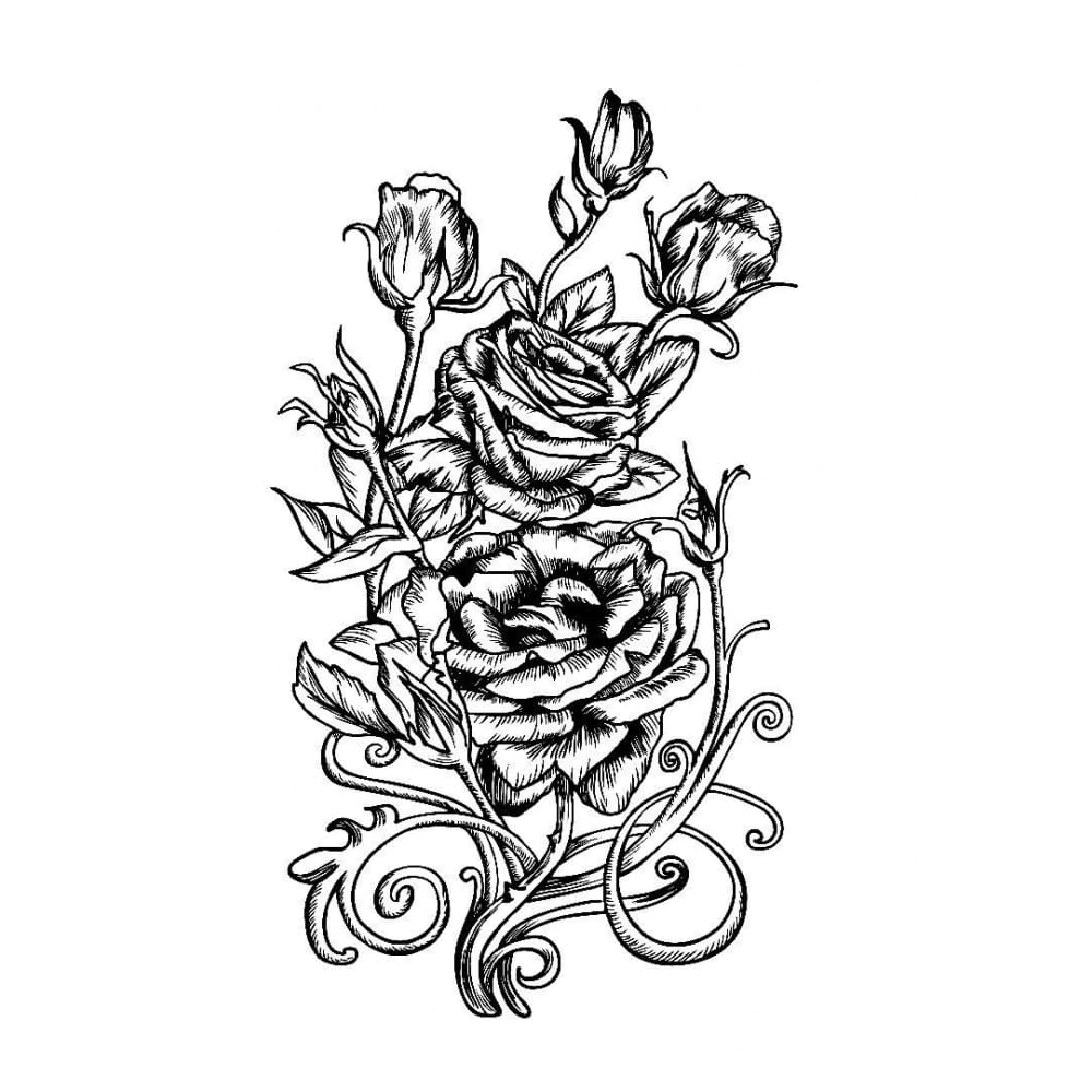 Roses - Temporary Tattoo
