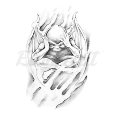 Sad Goblin - Temporary Tattoo
