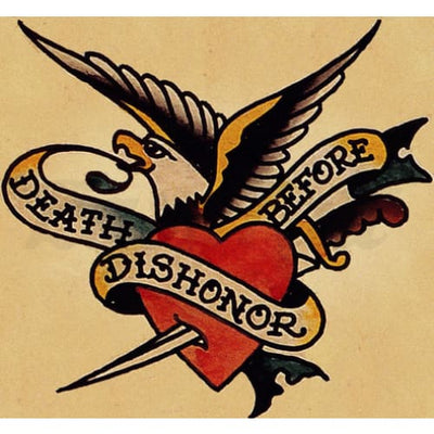 Sailor Jerry Death Before Dishonor - Temporary Tattoo