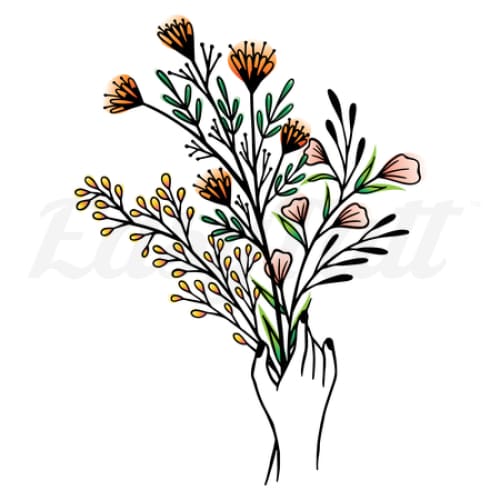 Self-care Flowers - Temporary Tattoo