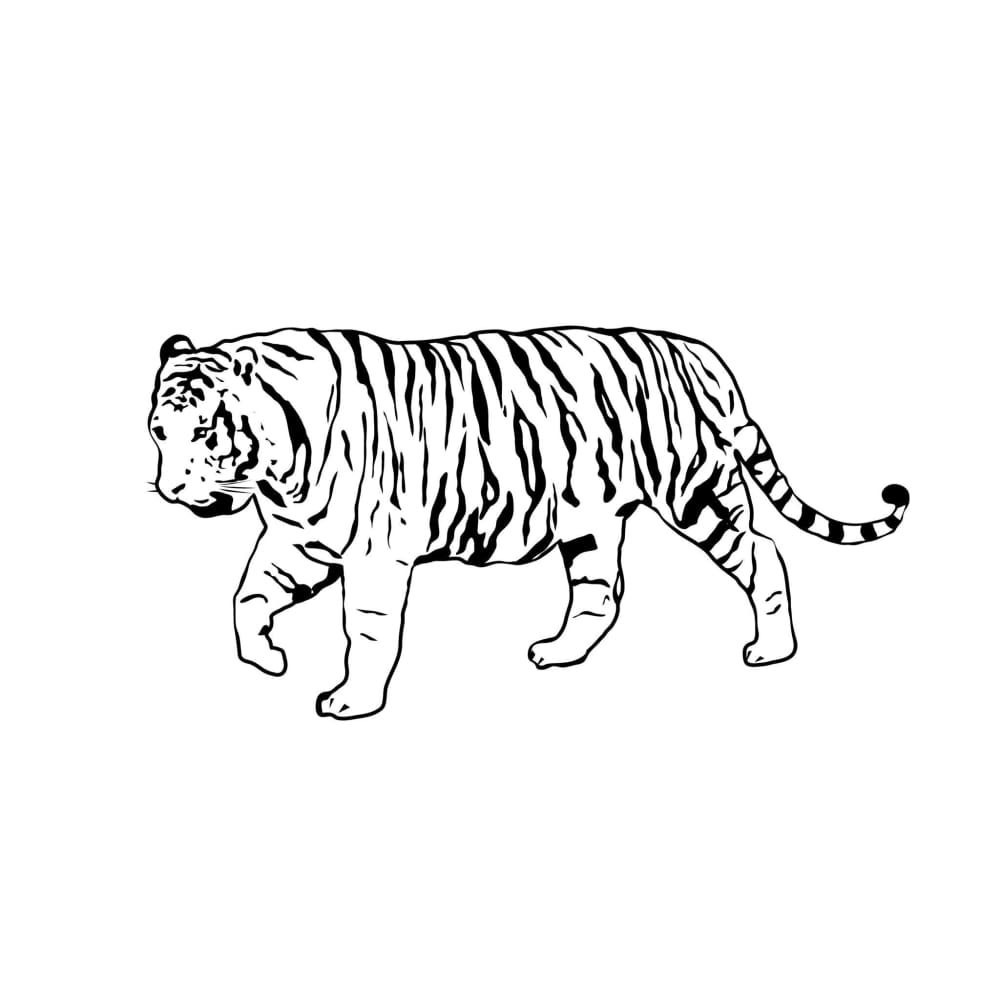 Simple Tiger - Temporary Tattoo