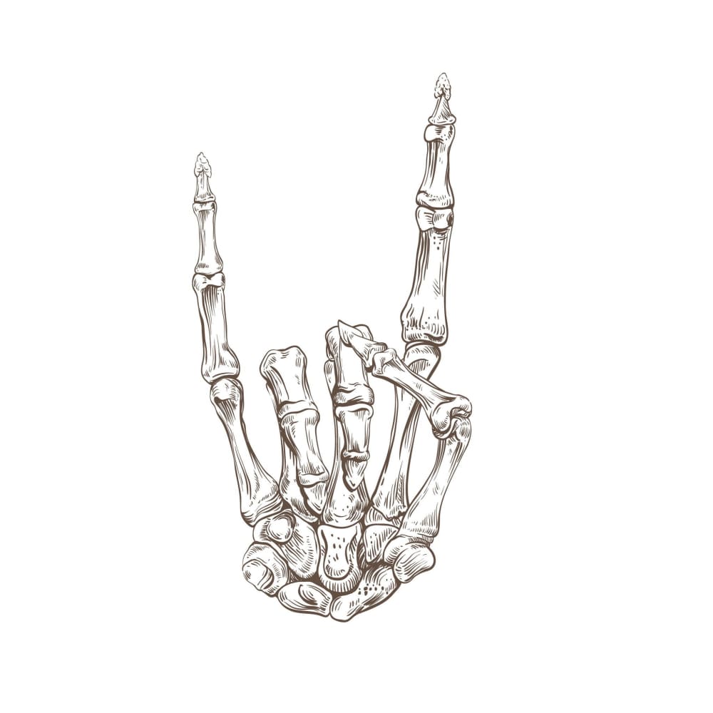 Skeletal Hand - Temporary Tattoo