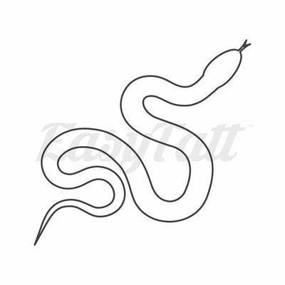 Snake Outline - Temporary Tattoo