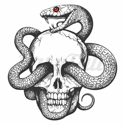 Snake Skull - Temporary Tattoo