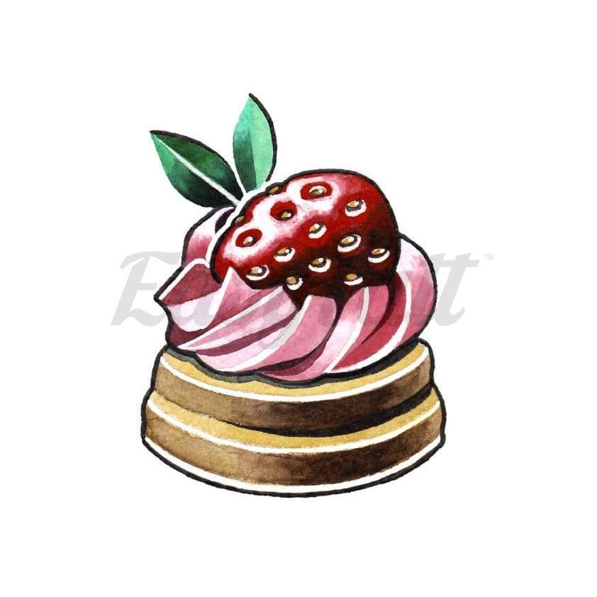 Strawberry Dessert - By Lenera Solntseva - Temporary Tattoo