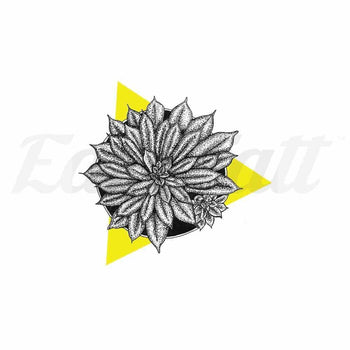 Succulent Triangle - By Jennifer Hayes - Temporary Tattoo