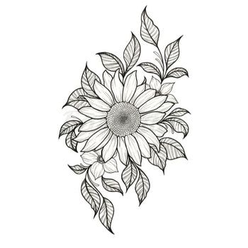 Sunflower - Temporary Tattoo
