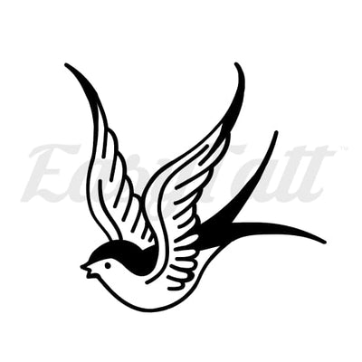 Swallow - Temporary Tattoo