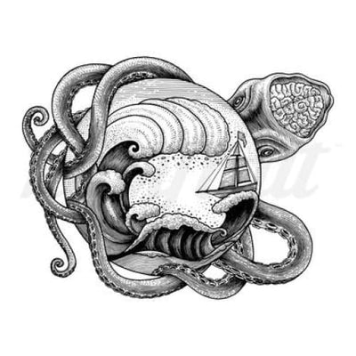 The Kraken - Temporary Tattoo