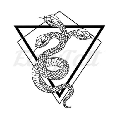 Three-Headed Snake - Temporary Tattoo