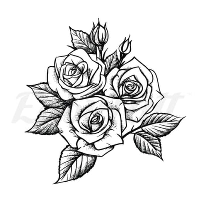 Three Roses - Temporary Tattoo