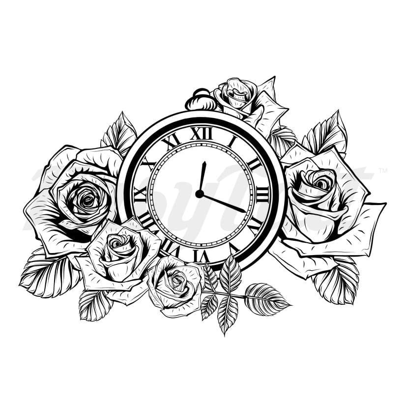 Time for Roses - Temporary Tattoo