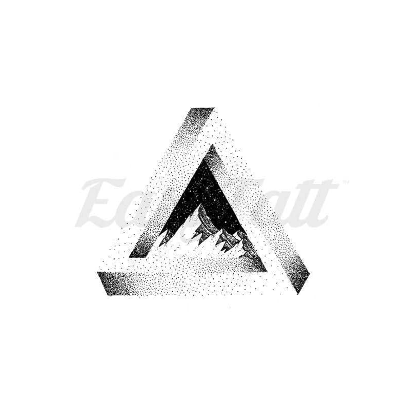 Triangle Mountain - By C.kritzelt - Temporary Tattoo