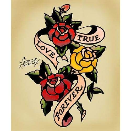 True Love Forever - Sailor Jerry - Tattoos