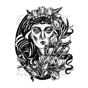 Tulipina - By Alexandra Ramirez - Temporary Tattoo