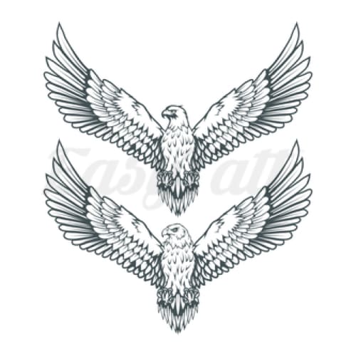 Twin Eagles - Temporary Tattoo