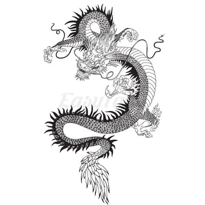 Twisted Dragon - Temporary Tattoo
