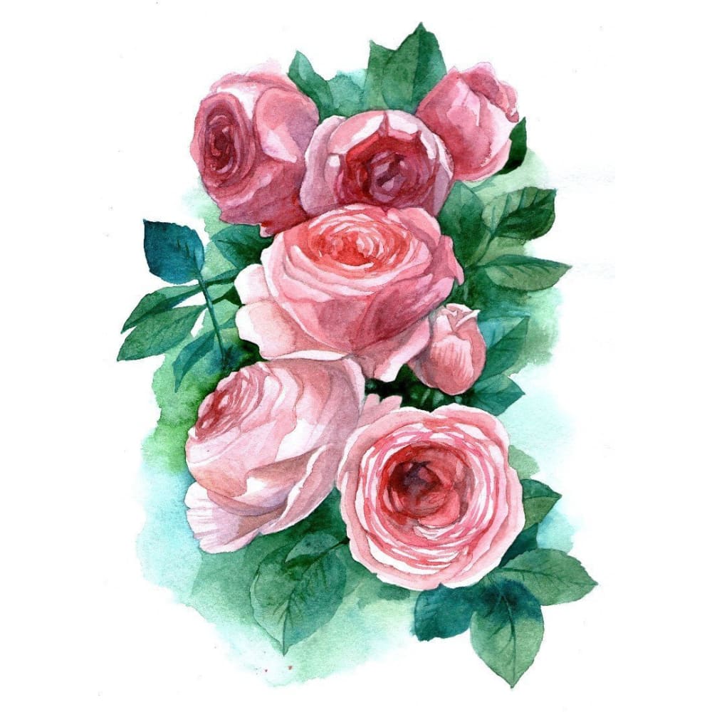 Watercolour Roses - Temporary Tattoo