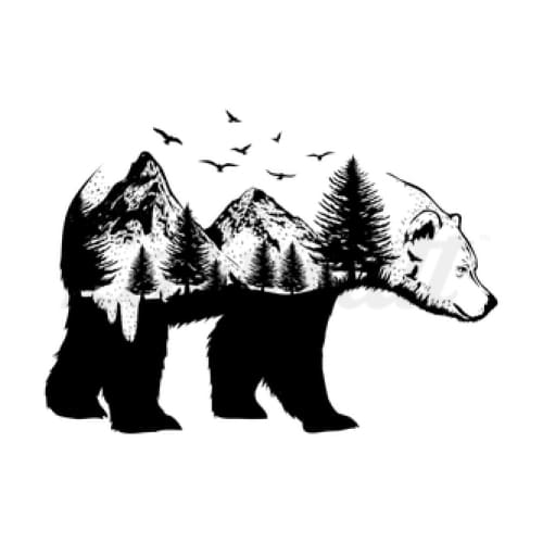 Wild Bear - Temporary Tattoo