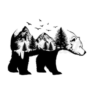 Wild Bear - Temporary Tattoo
