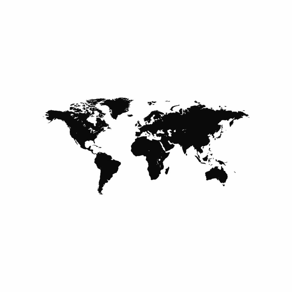 World Map - Temporary Tattoo