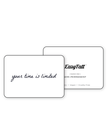 Your time is limited